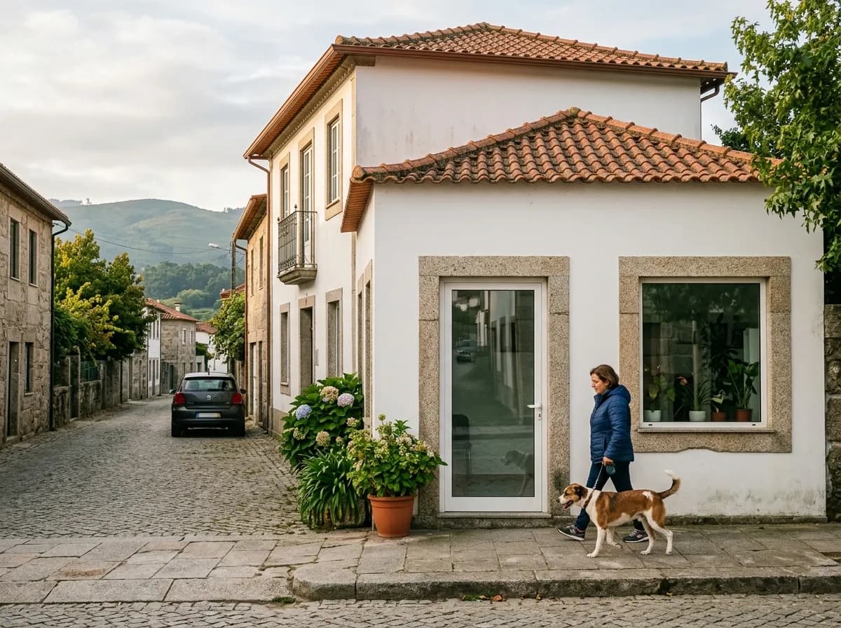 A fachada da clínica MeadelaVet na Meadela